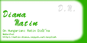 diana matin business card
